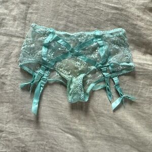 Baby Blue Garter Panties 🦋